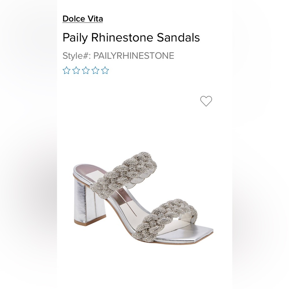 USED - Dolce Vita silver rhinestone sandals / women’s size 7.5 / sold as-is